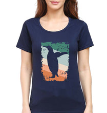 Load image into Gallery viewer, Penguin T-Shirt for Women-Navy Blue-Ektarfa.online
