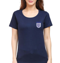 Load image into Gallery viewer, England Football T-Shirt for Women-Navy Blue-Ektarfa.online
