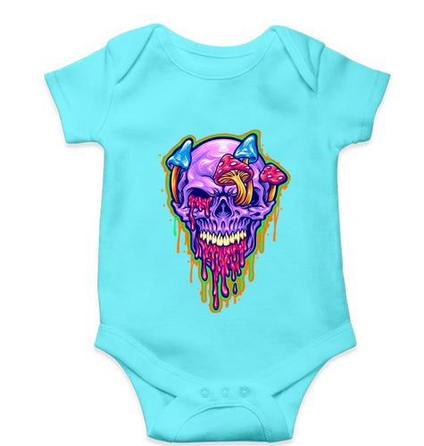 Trippy Psychedelic Skull Romper For Baby Boy/Girl-Skyblue-Ektarfa.online