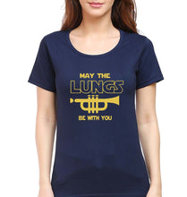 Load image into Gallery viewer, Trumpet T-Shirt for Women-Navy Blue-Ektarfa.online
