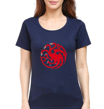 Load image into Gallery viewer, House of the Dragon (GOT) T-Shirt for Women-Navy Blue-Ektarfa.online
