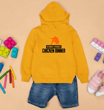 Load image into Gallery viewer, PUBG Winner Winner Chicken Dinner Kids Hoodie for Boy/Girl-Mustard Yellow-Ektarfa.online
