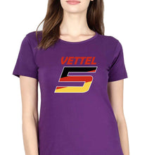 Load image into Gallery viewer, Sebastian Vettel F1 T-Shirt for Women-Purple-Ektarfa.online
