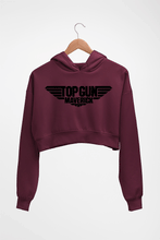 Load image into Gallery viewer, Top Gun Crop HOODIE FOR WOMEN-Maroon-Ektarfa.online
