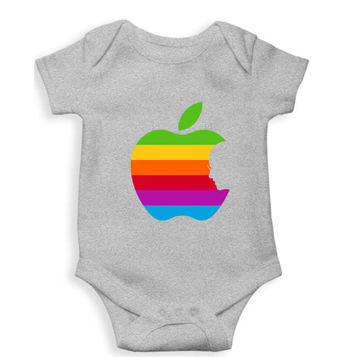 Steve Jobs Apple Kids Romper For Baby Boy/Girl-0-5 Months(18 Inches)-Grey-Ektarfa.online