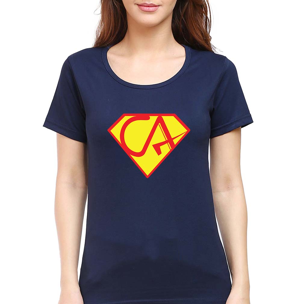 Chartered Accountants(CA) T-Shirt for Women-Navy Blue-Ektarfa.online