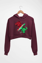 Load image into Gallery viewer, Share Market(Stock Market) Crop HOODIE FOR WOMEN-Maroon-Ektarfa.online
