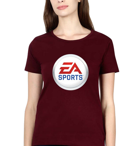 EA Sports T-Shirt for Women-Maroon-Ektarfa.online