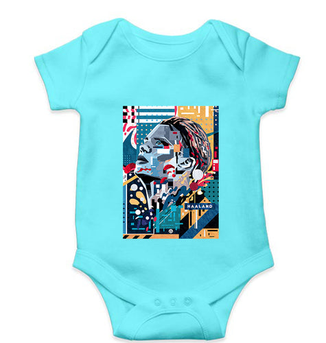 Erling Haaland Kids Romper For Baby Boy/Girl-0-5 Months(18 Inches)-Skyblue-Ektarfa.online