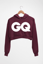 Load image into Gallery viewer, GQ Magazine Crop HOODIE FOR WOMEN-Maroon-Ektarfa.online
