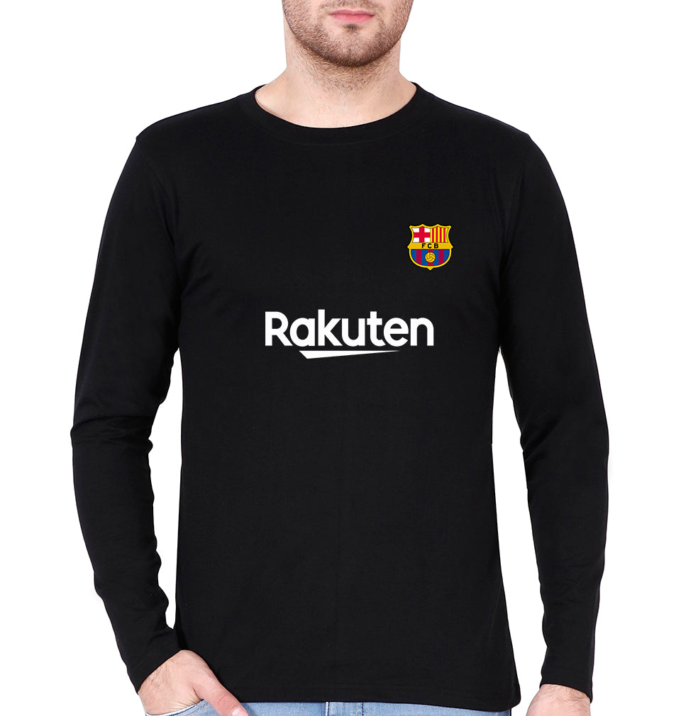Barcelona Full Sleeves T-Shirt for Men-Black-Ektarfa.online