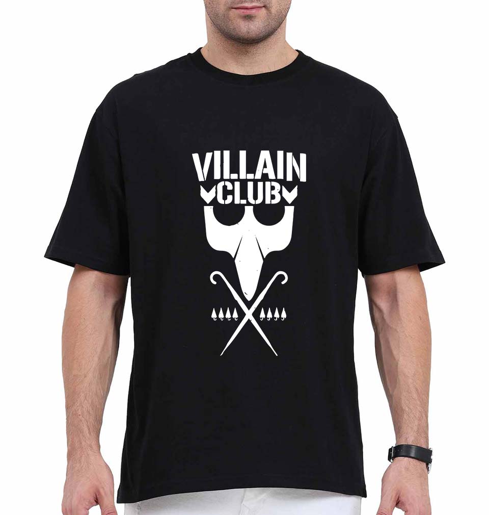 Villain Club Oversized T-Shirt for Men-Black-Ektarfa.online