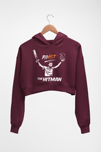 Load image into Gallery viewer, Rohit Sharma Crop HOODIE FOR WOMEN-Maroon-Ektarfa.online
