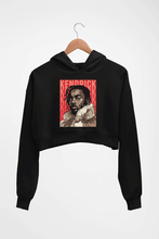 Load image into Gallery viewer, Kendrick Lamar Crop HOODIE FOR WOMEN-Black-Ektarfa.online
