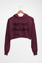 Load image into Gallery viewer, Mother of Dragons (GOT) Crop HOODIE FOR WOMEN-Maroon-Ektarfa.online
