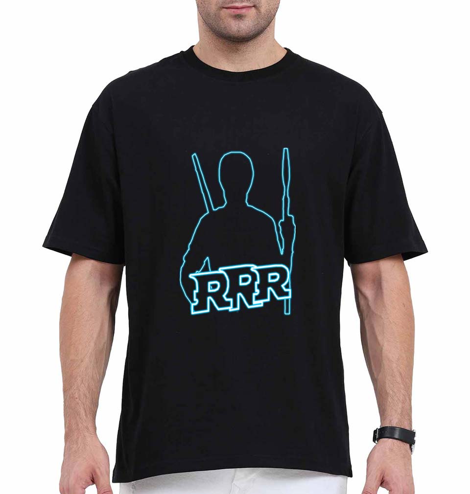 RRR Oversized T-Shirt for Men-Black-Ektarfa.online