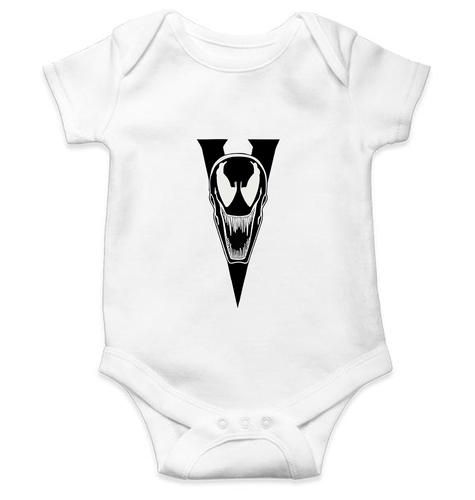 Venom Kids Romper For Baby Boy/Girl-0-5 Months(18 Inches)-White-Ektarfa.online