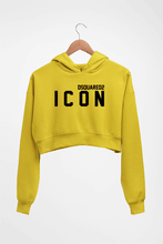 Load image into Gallery viewer, DSQUARED2 - ICON Crop HOODIE FOR WOMEN-Mustard Yellow-Ektarfa.online
