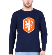 Load image into Gallery viewer, Netherlands Football Full Sleeves T-Shirt for Men-Navy Blue-Ektarfa.online
