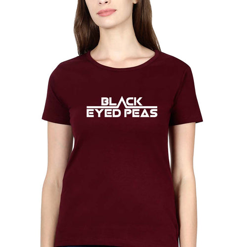 Black Eyed Peas T-Shirt for Women-Maroon-Ektarfa.online