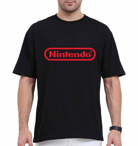 Nintendo Oversized T-Shirt for Men-Black-Ektarfa.online