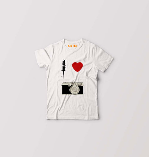 I love camera Kids T-Shirt for Boy/Girl-White-Ektarfa.online
