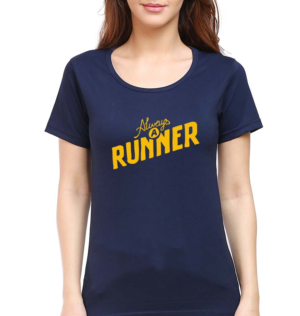 Runner Running T-Shirt for Women-Navy Blue-Ektarfa.online