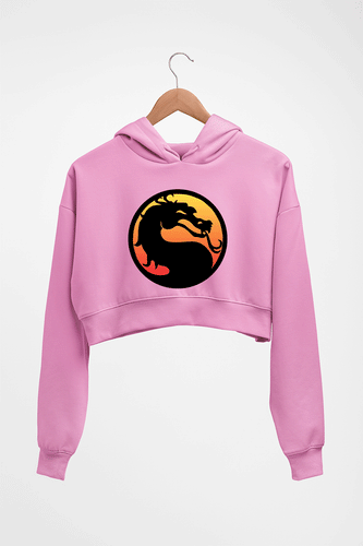 Mortal Kombat Crop HOODIE FOR WOMEN-Light Baby Pink-Ektarfa.online