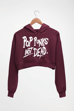 Load image into Gallery viewer, Pop Punks Not Dead Crop HOODIE FOR WOMEN-Maroon-Ektarfa.online
