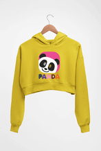 Load image into Gallery viewer, Panda Crop HOODIE FOR WOMEN-Mustard Yellow-Ektarfa.online
