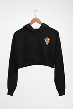 Load image into Gallery viewer, Croatia Football Crop HOODIE FOR WOMEN-Black-Ektarfa.online
