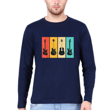 Load image into Gallery viewer, Guitar Full Sleeves T-Shirt for Men-Navy blue-Ektarfa.online
