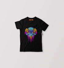 Load image into Gallery viewer, Trippy Psychedelic Skull T-Shirt for Boy/Girl-Black-Ektarfa.online

