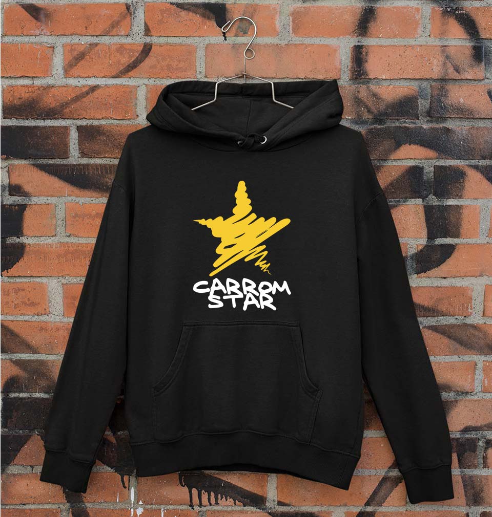 Carrom Star Unisex Hoodie for Men/Women-Black-Ektarfa.online