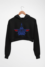 Load image into Gallery viewer, Top Gun Crop HOODIE FOR WOMEN-Black-Ektarfa.online
