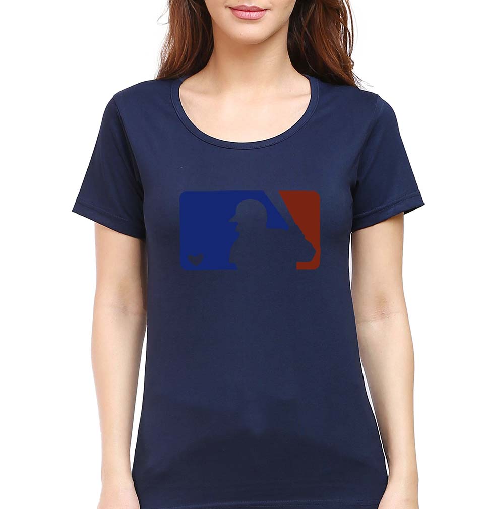 Baseball T-Shirt for Women-Navy Blue-Ektarfa.online
