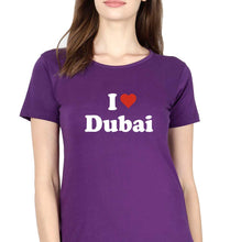 Load image into Gallery viewer, I Love Dubai T-Shirt for Women-Purple-Ektarfa.online
