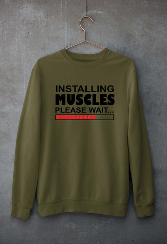 Gym Unisex Sweatshirt for Men/Women-Olive Green-Ektarfa.online