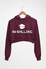 Load image into Gallery viewer, IIM Shillong Crop HOODIE FOR WOMEN-Maroon-Ektarfa.online
