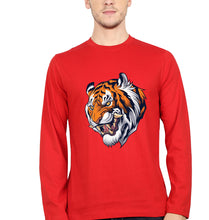 Load image into Gallery viewer, Tiger Full Sleeves T-Shirt for Men-RED-Ektarfa.online
