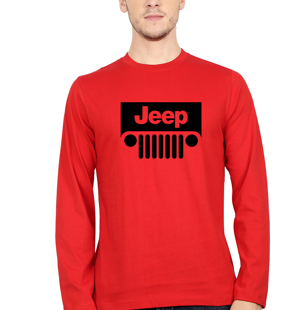 Jeep Full Sleeves T-Shirt for Men-Red-Ektarfa.online
