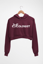 Load image into Gallery viewer, Cycologist Crop HOODIE FOR WOMEN-Maroon-Ektarfa.online
