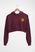 Load image into Gallery viewer, Borussia Dortmund Crop HOODIE FOR WOMEN-Maroon-Ektarfa.online
