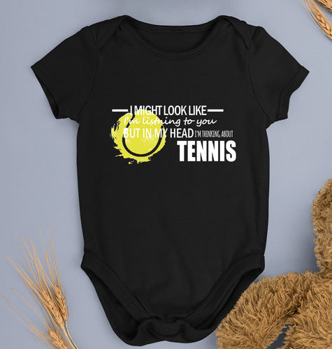 Tennis Kids Romper For Baby Boy/Girl-0-5 Months(18 Inches)-Black-Ektarfa.online