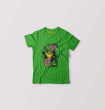 Load image into Gallery viewer, Trippy Psychedelic Skull Emoji Kids T-Shirt for Boy/Girl-Flag Green-Ektarfa.online
