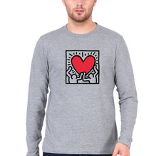 Load image into Gallery viewer, Keith Haring Full Sleeves T-Shirt for Men-Grey Melange-Ektarfa.online
