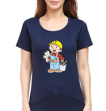 Load image into Gallery viewer, Bob the Builder T-Shirt for Women-Navy Blue-Ektarfa.online
