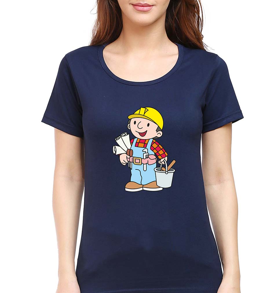Bob the Builder T-Shirt for Women-Navy Blue-Ektarfa.online