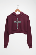 Load image into Gallery viewer, God Crop HOODIE FOR WOMEN-Maroon-Ektarfa.online
