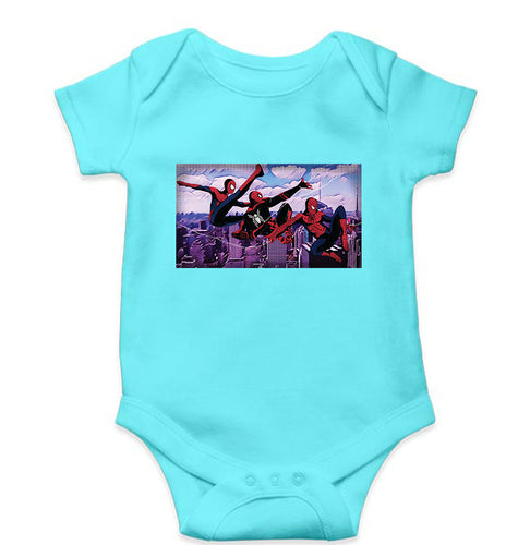 Spiderman Superhero Kids Romper For Baby Boy/Girl-Sky Blue-Ektarfa.online